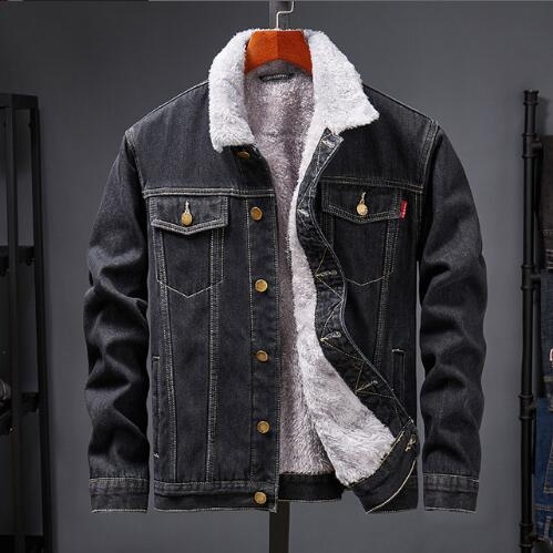 Mens Denim Jacket Winter Coats | 6xl Denim Jacket Men | Denim Warm Jacket 6  Xl - Men - Aliexpress